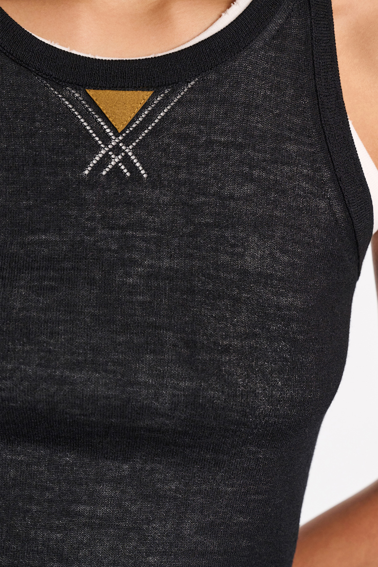 Dorothee Schumacher Top mit Rundhalssausschnitt pure black