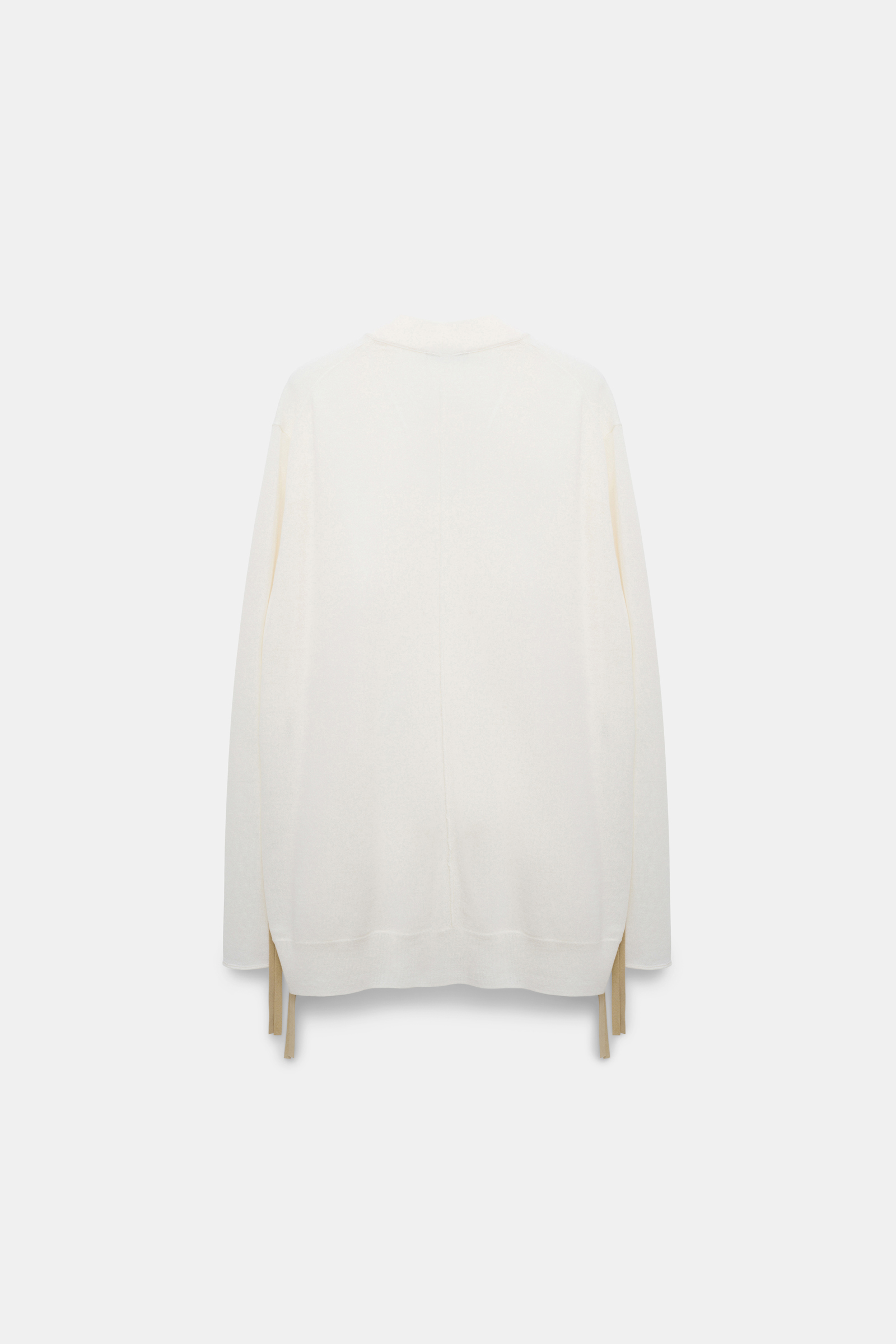 Dorothee Schumacher Cardigan mit Details aus Eco-Leder cozy white