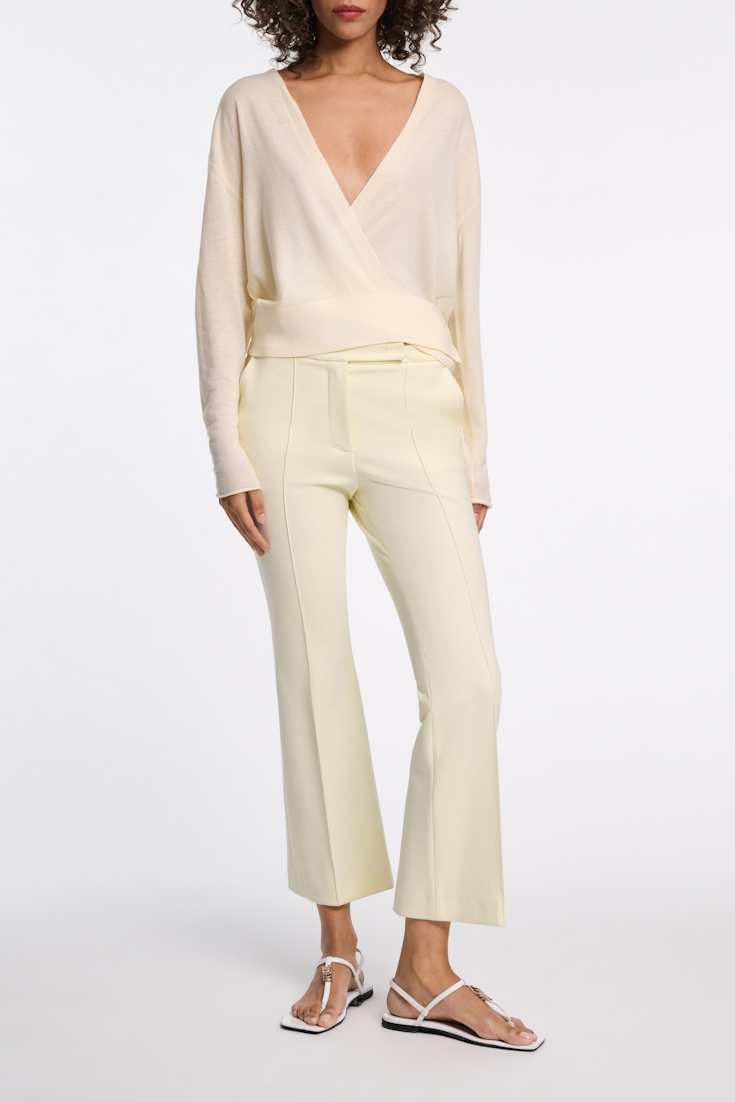 Dorothee Schumacher Cardigan aus Schurwolle-Kaschmir Mix light lemon