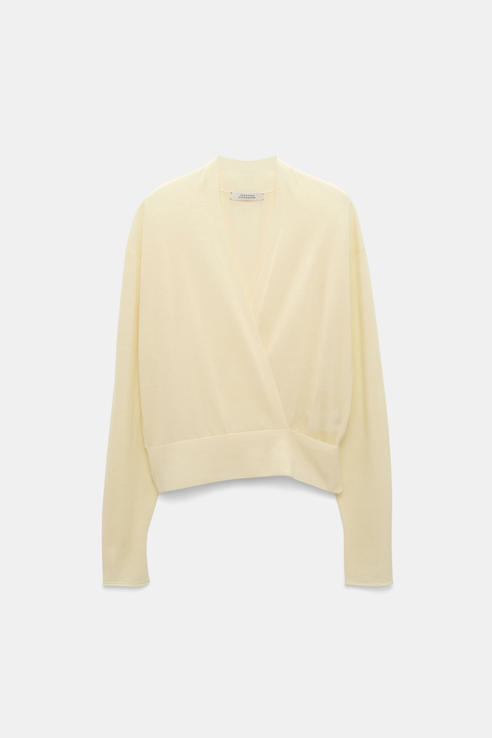 Dorothee Schumacher Cardigan aus Schurwolle-Kaschmir Mix light lemon