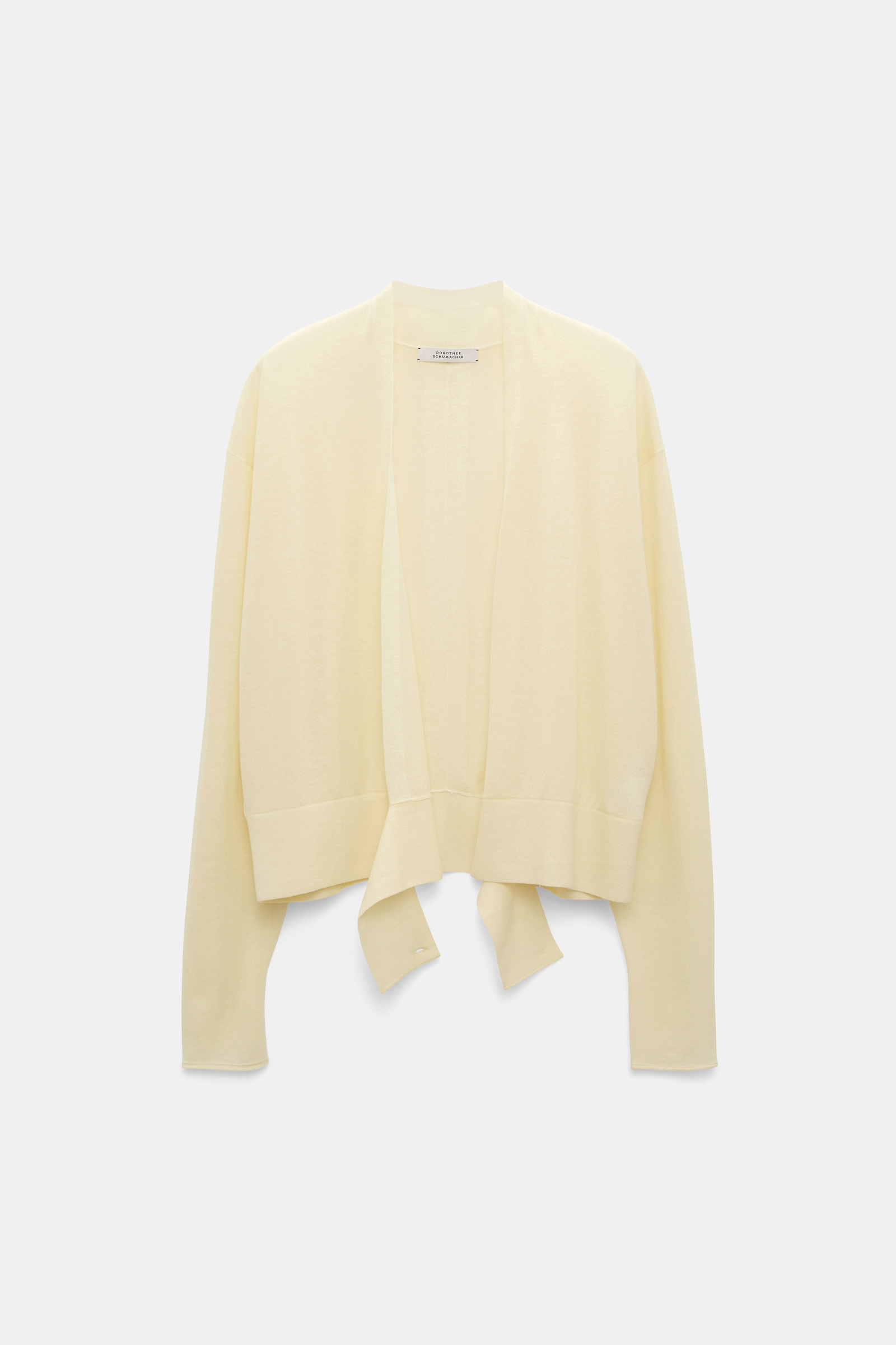 Dorothee Schumacher Cardigan aus Schurwolle-Kaschmir Mix light lemon