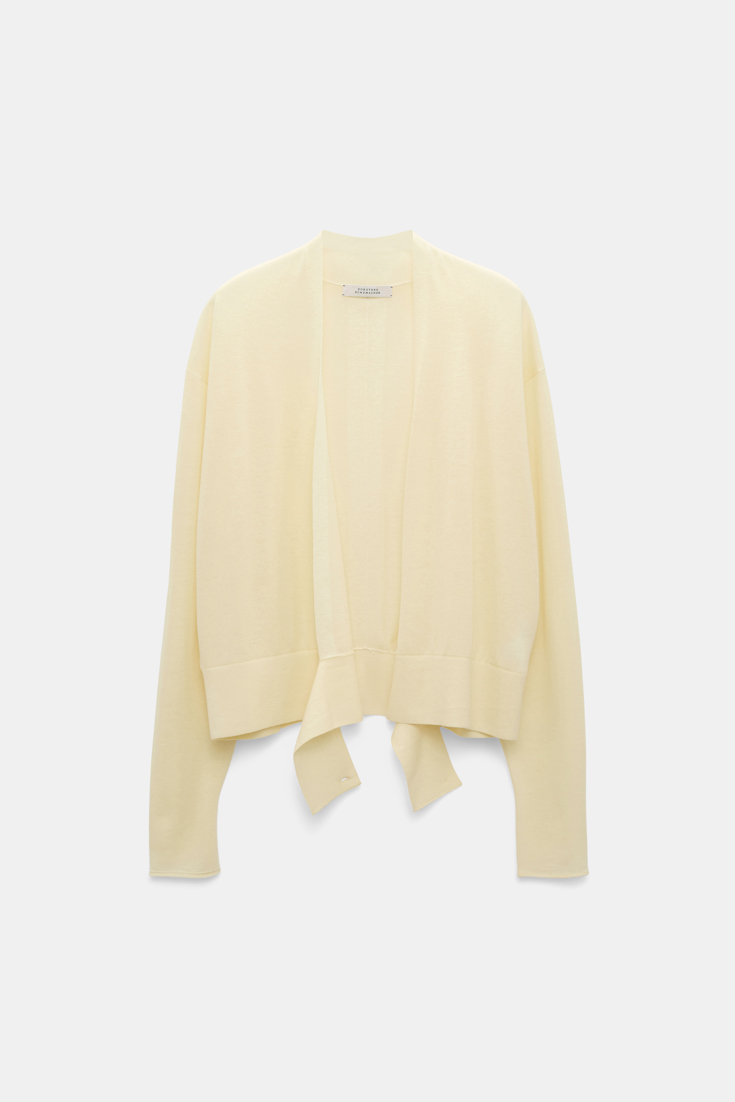 Dorothee Schumacher Cardigan aus Schurwolle-Kaschmir Mix light lemon