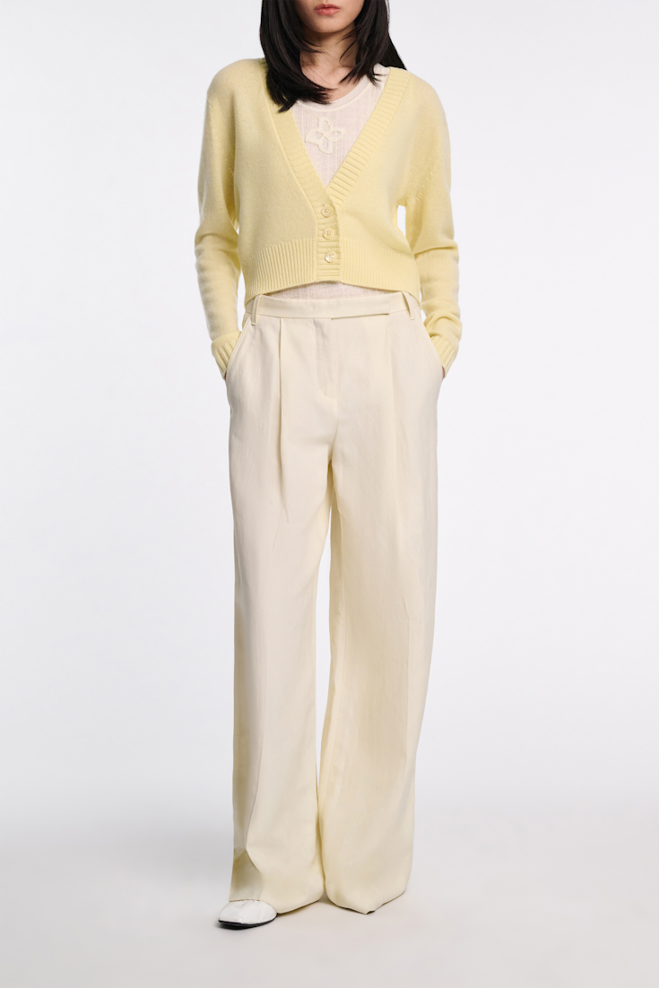 Dorothee Schumacher Top mit D-Rose Stickerei camellia white
