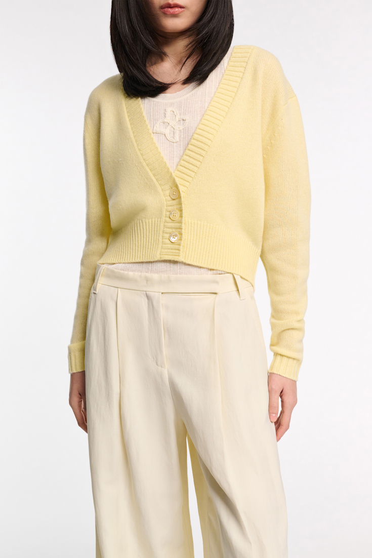 Dorothee Schumacher Top mit D-Rose Stickerei camellia white