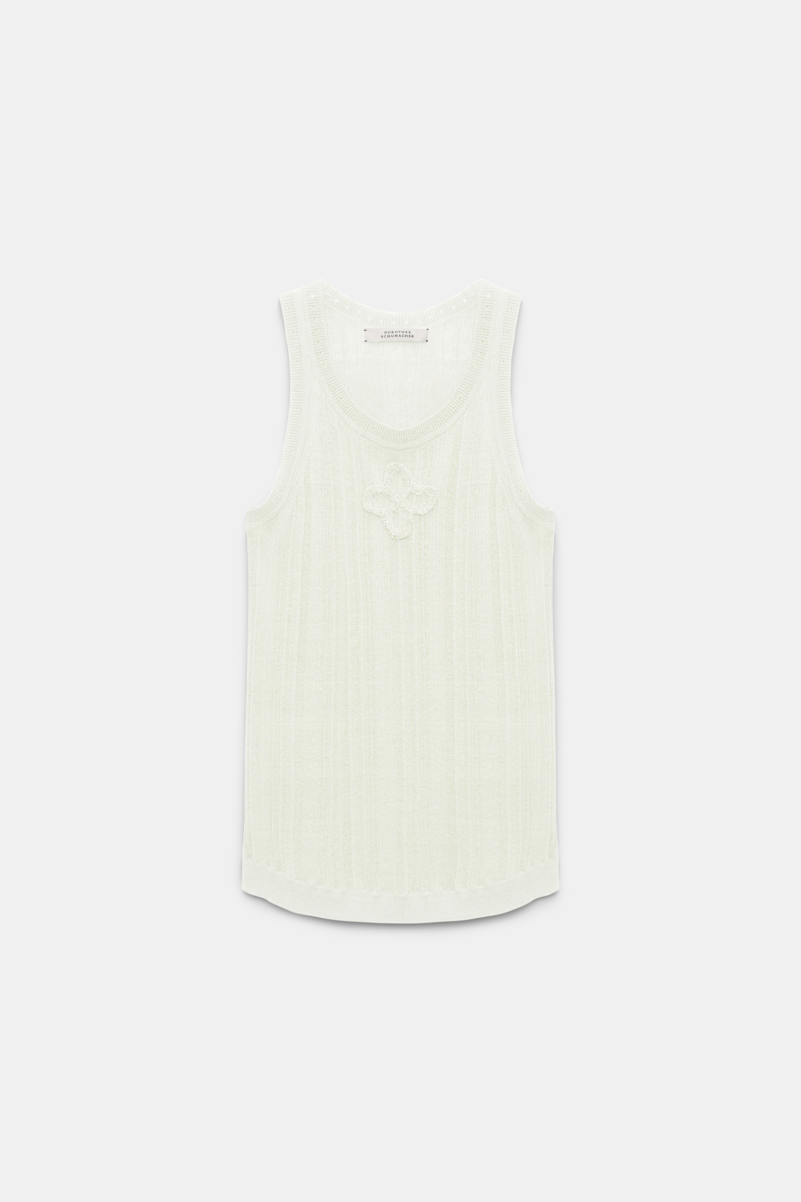 Dorothee Schumacher Top mit D-Rose Stickerei camellia white