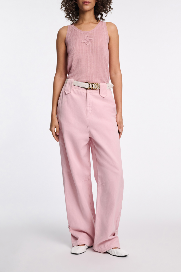 Dorothee Schumacher Top mit D-Rose Stickerei milky rose