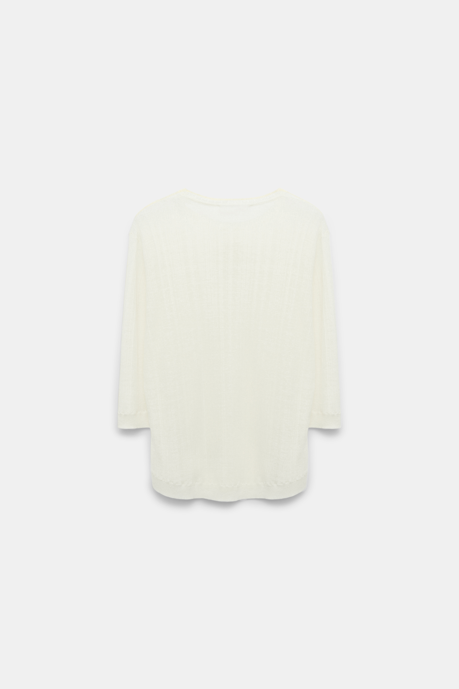 Dorothee Schumacher Rundhalspullover aus Leinenmix camellia white
