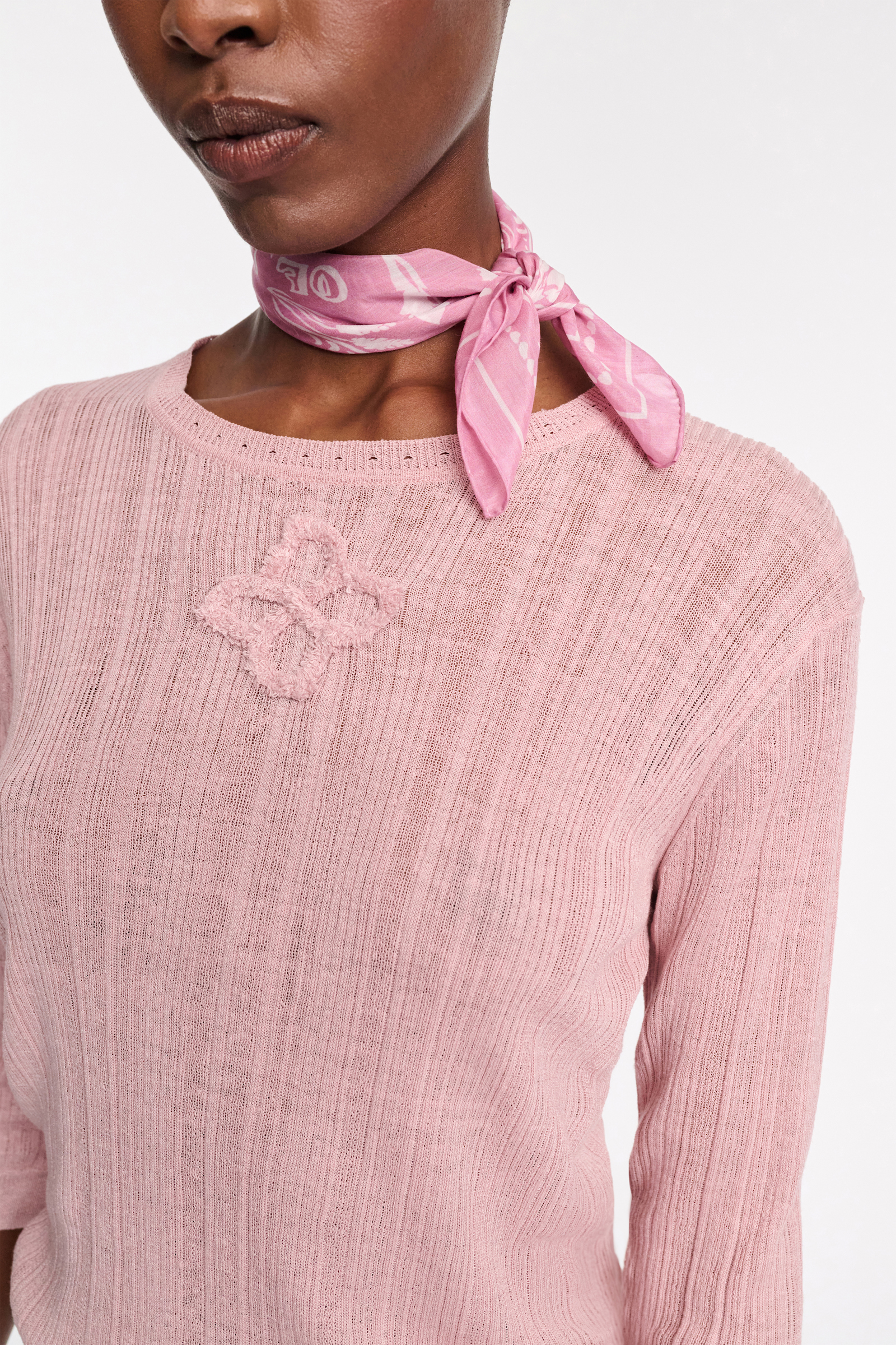 Dorothee Schumacher Rundhalspullover aus Leinenmix milky rose