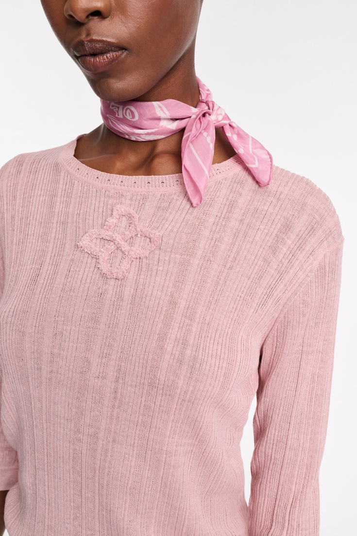 Dorothee Schumacher Rundhalspullover aus Leinenmix milky rose