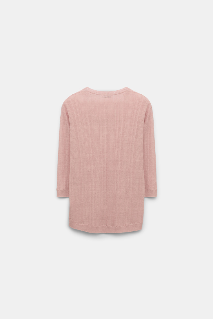 Dorothee Schumacher Rundhalspullover aus Leinenmix milky rose