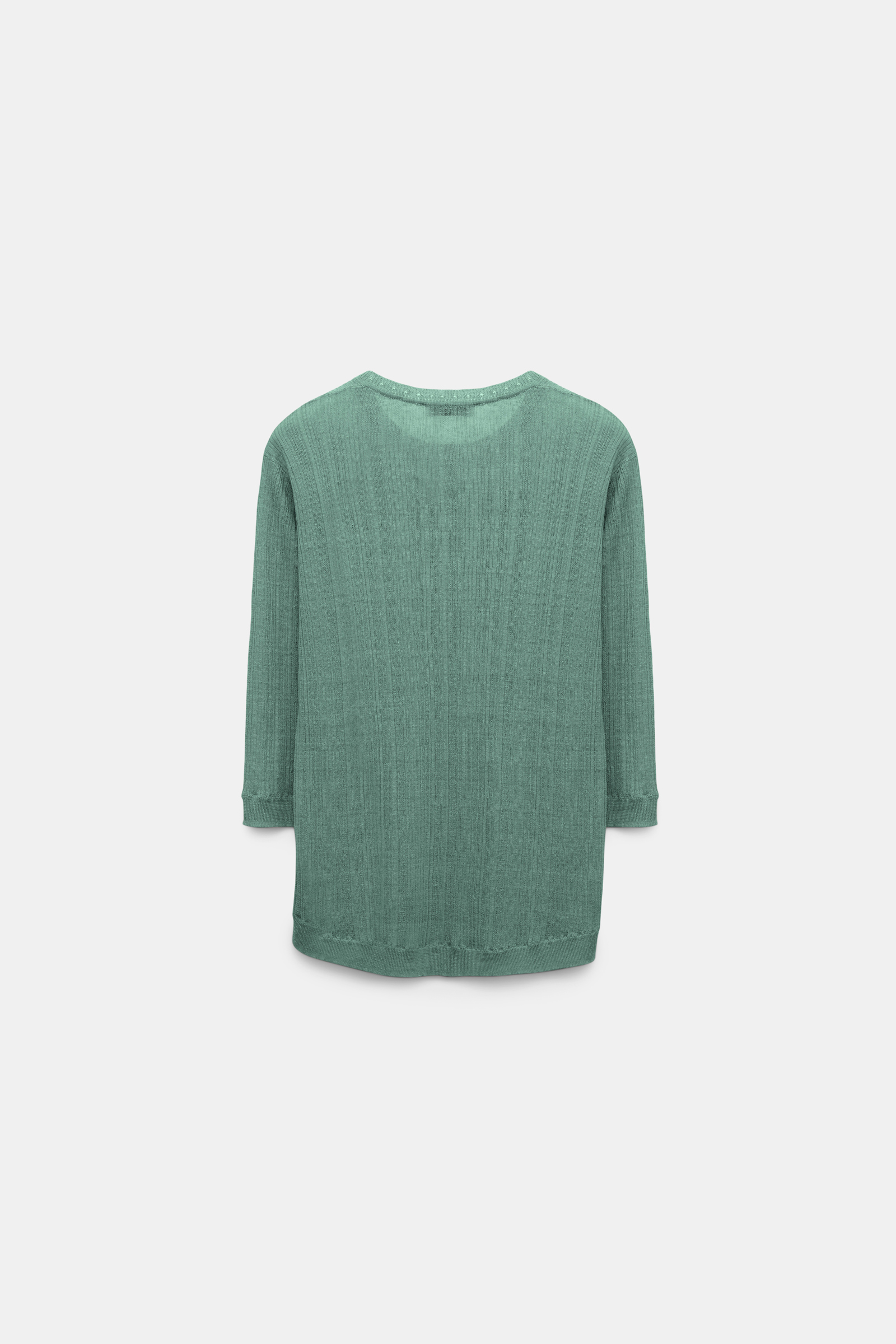 Dorothee Schumacher Rundhalspullover aus Leinenmix jade