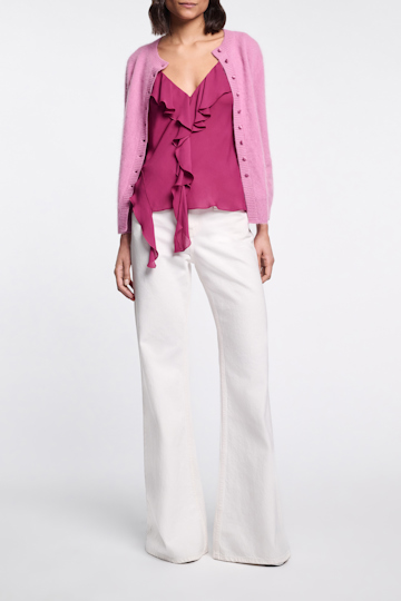 Dorothee Schumacher Fluffy knit cardigan begonia