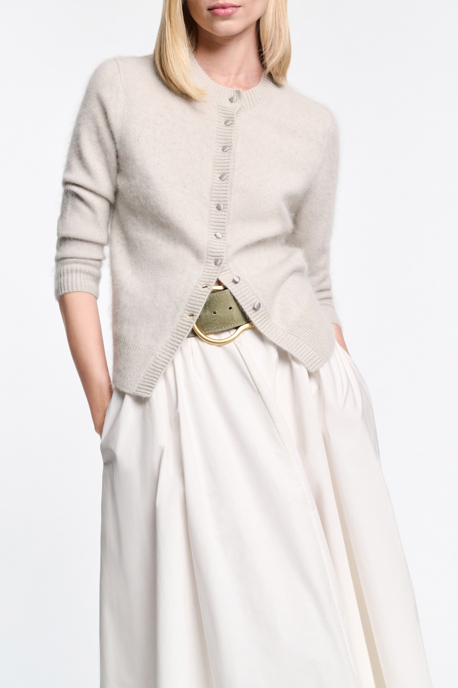 Dorothee Schumacher Fluffy knit cardigan light mint