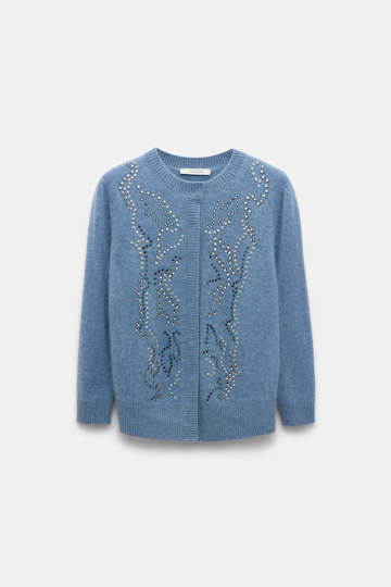 Dorothee Schumacher Cardigan mit Hotfix-Embellishment medium denim blue