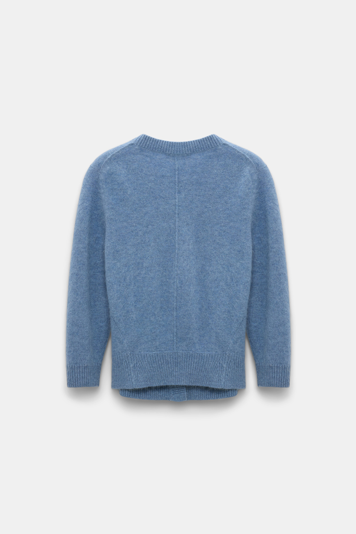 Dorothee Schumacher Fluffy knit embellished cardigan medium denim blue