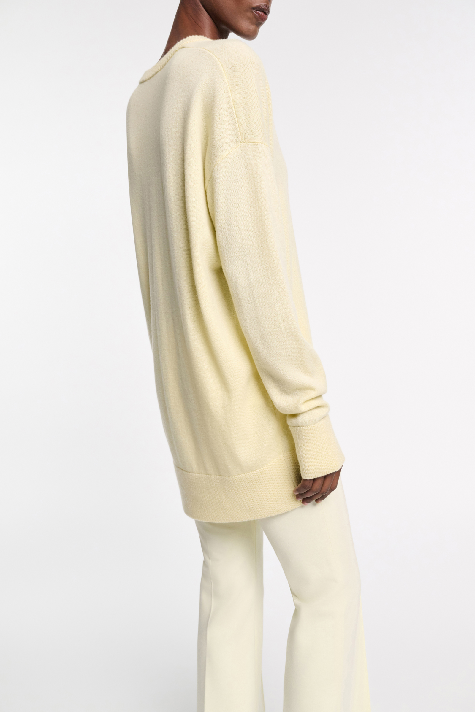 Dorothee Schumacher Rundhalspullover aus Merino-Kaschmir Mix lemon