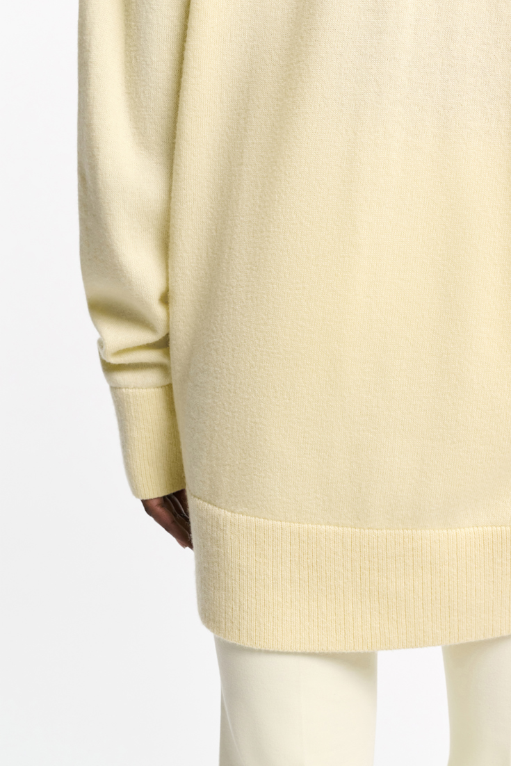 Dorothee Schumacher Rundhalspullover aus Merino-Kaschmir Mix lemon