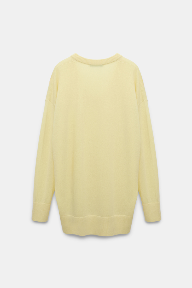 Dorothee Schumacher Rundhalspullover aus Merino-Kaschmir Mix lemon