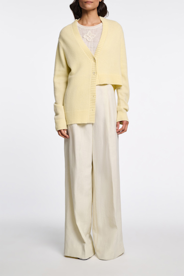 Dorothee Schumacher Asymmetric cardigan lemon