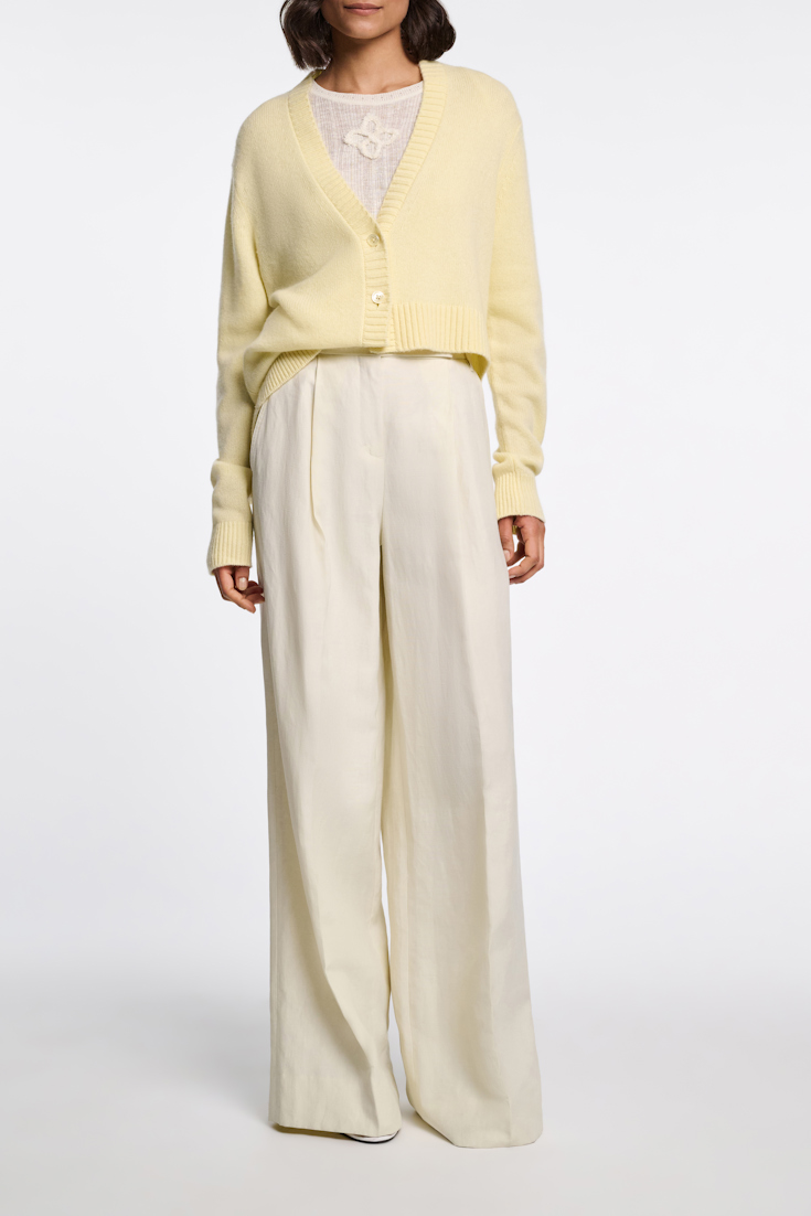 Dorothee Schumacher Asymmetric cardigan lemon