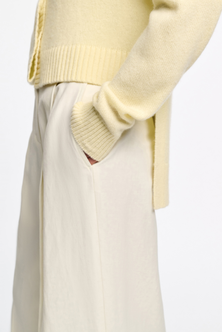 Dorothee Schumacher Asymmetric cardigan lemon
