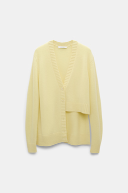 Dorothee Schumacher Cardigan mit asymmetrischer Silhouette lemon