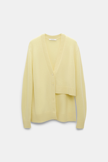 Dorothee Schumacher Asymmetric cardigan lemon
