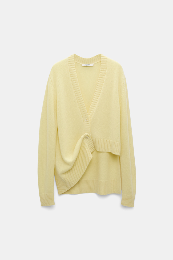 Dorothee Schumacher Asymmetric cardigan lemon