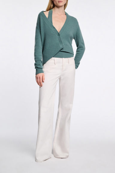 Dorothee Schumacher Asymmetric cardigan eucalyptus