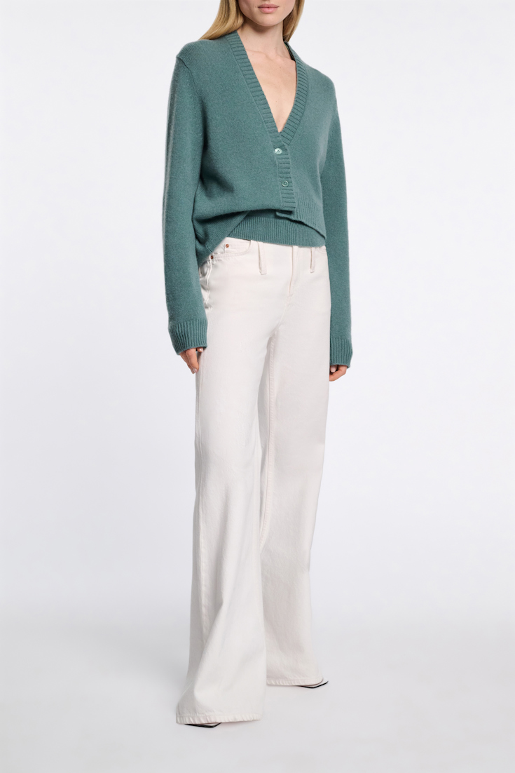 Dorothee Schumacher Asymmetric cardigan eucalyptus