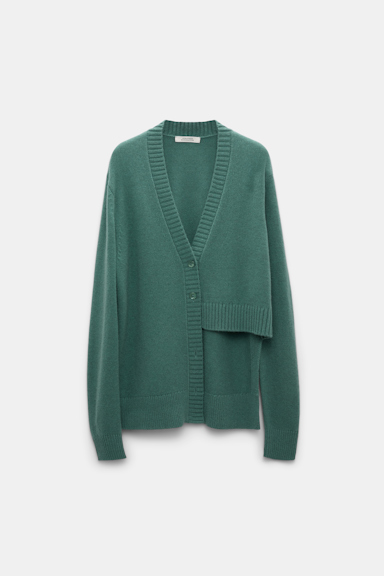 Dorothee Schumacher Asymmetric cardigan eucalyptus