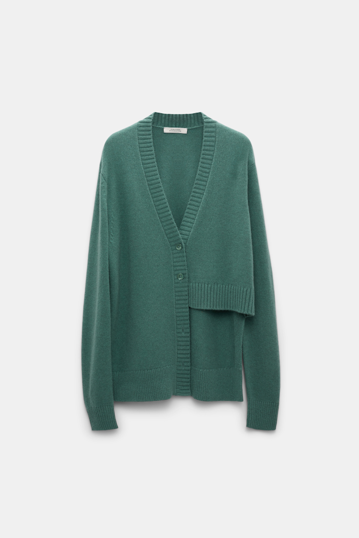 Dorothee Schumacher Asymmetric cardigan eucalyptus