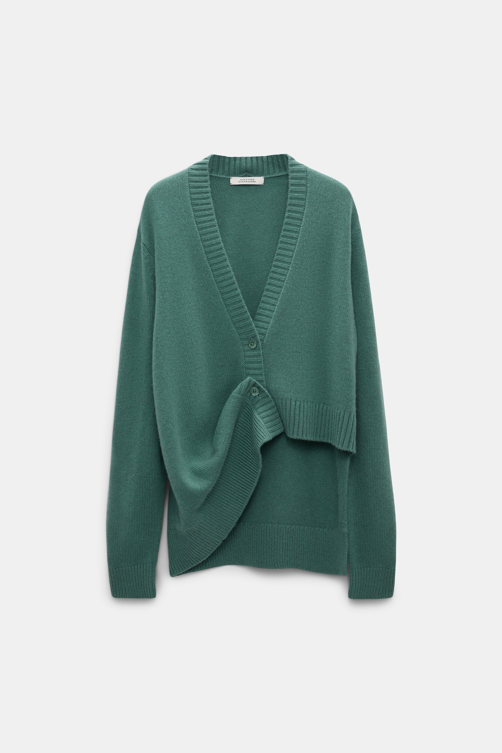 Dorothee Schumacher Asymmetric cardigan eucalyptus