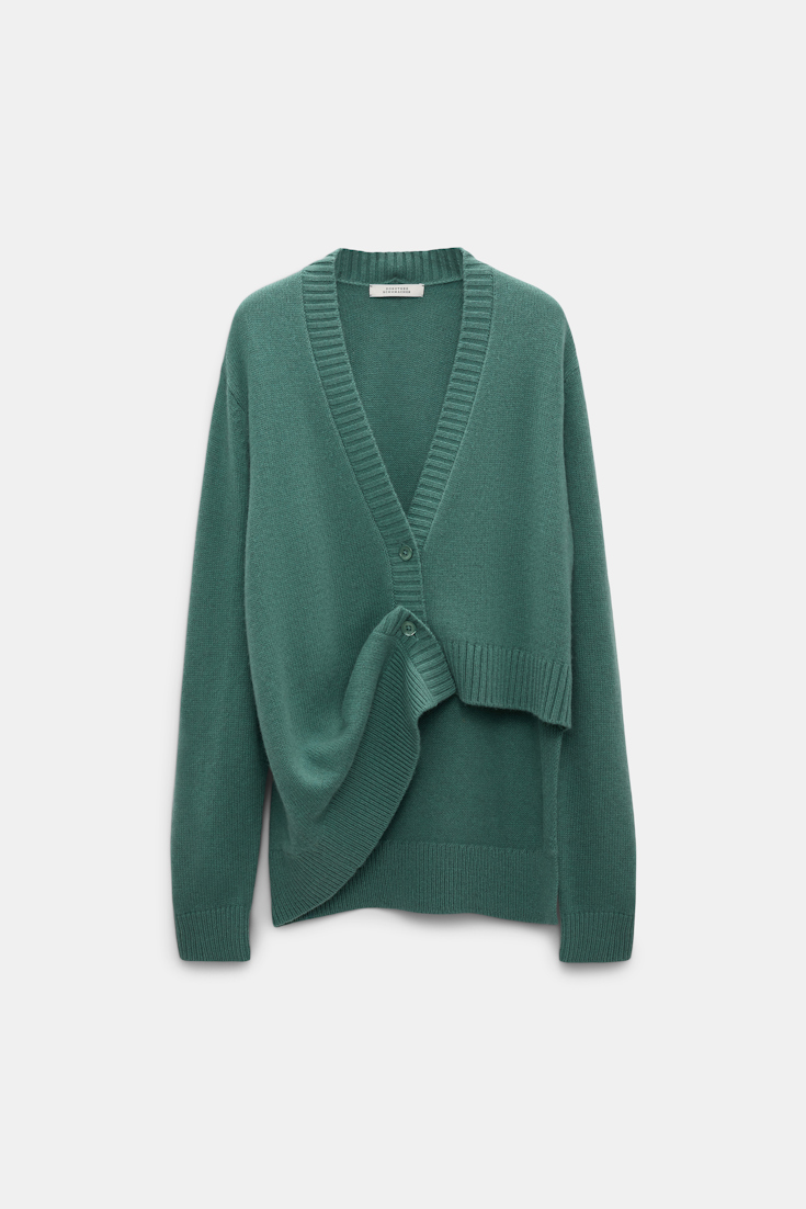 Dorothee Schumacher Asymmetric cardigan eucalyptus