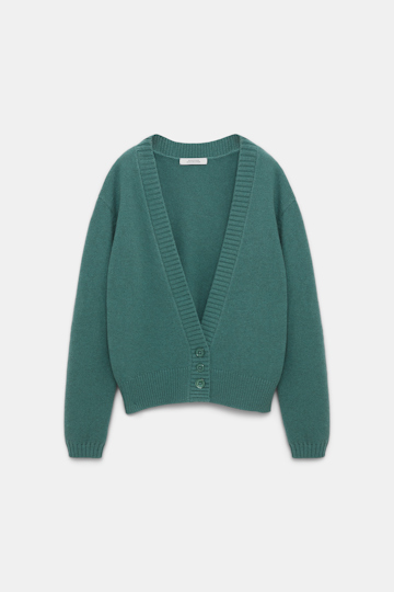 Dorothee Schumacher Deep V-neck cardigan eucalyptus