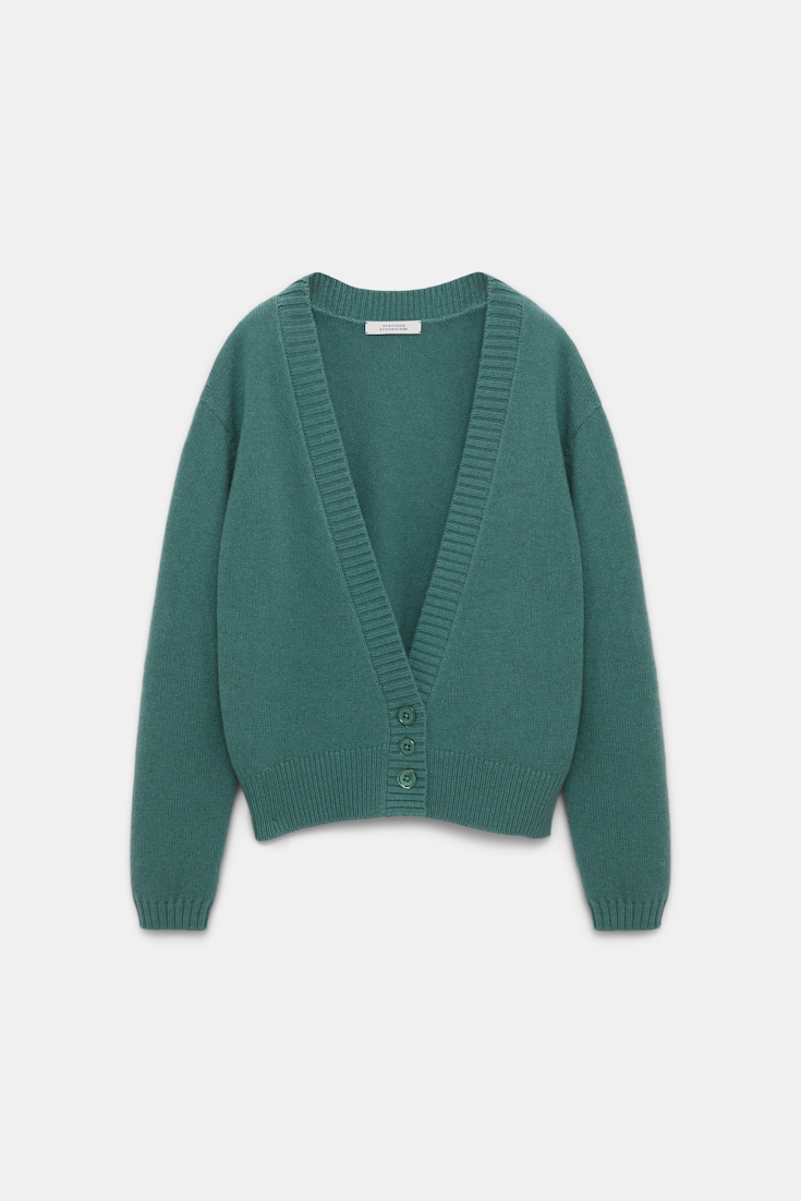 Dorothee Schumacher Deep V-neck cardigan eucalyptus