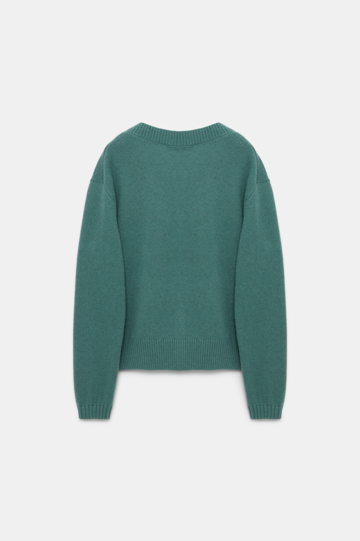 Dorothee Schumacher Deep V-neck cardigan eucalyptus