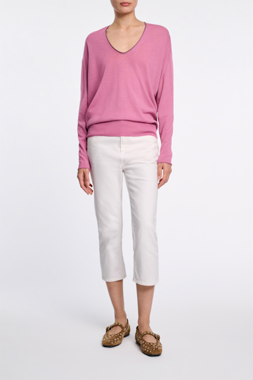 Dorothee Schumacher Deep U-neck pullover light crocus