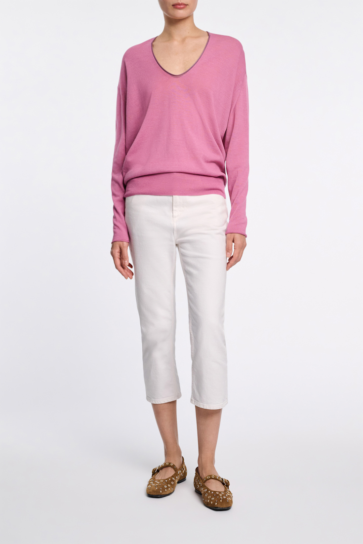 Dorothee Schumacher Deep U-neck pullover light crocus