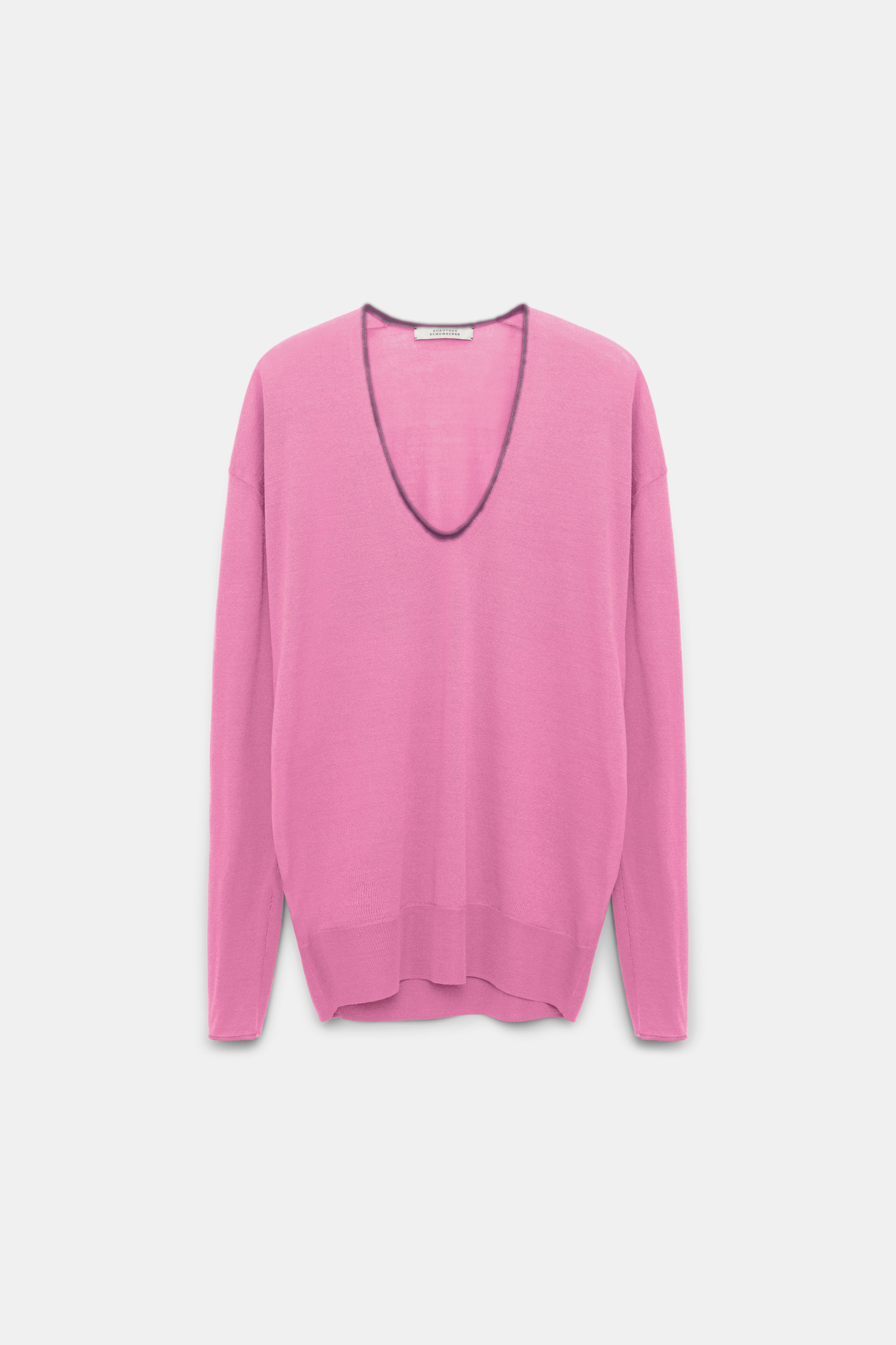 Dorothee Schumacher Deep U-neck pullover light crocus