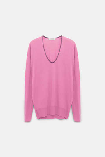 Dorothee Schumacher Deep U-neck pullover light crocus