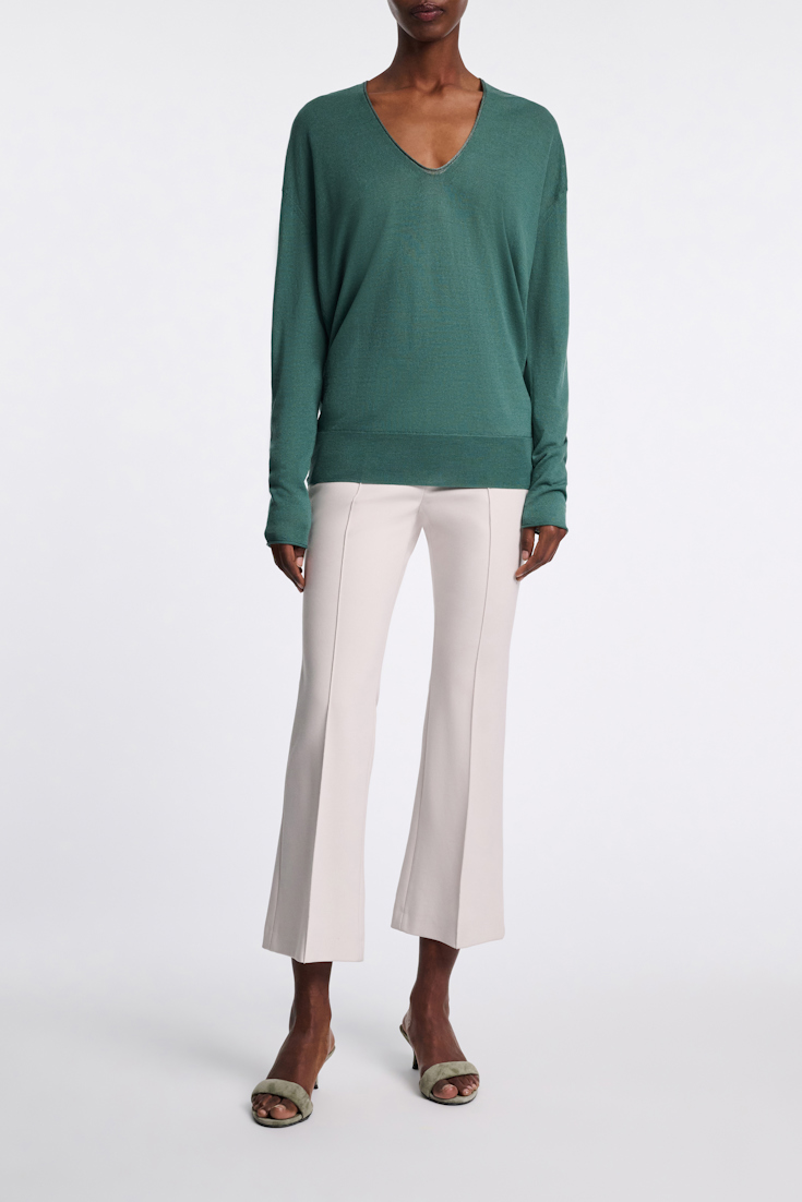Dorothee Schumacher Deep U-neck pullover jade