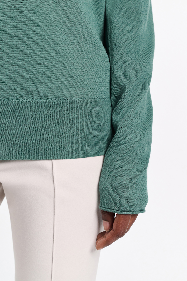 Dorothee Schumacher Deep U-neck pullover jade