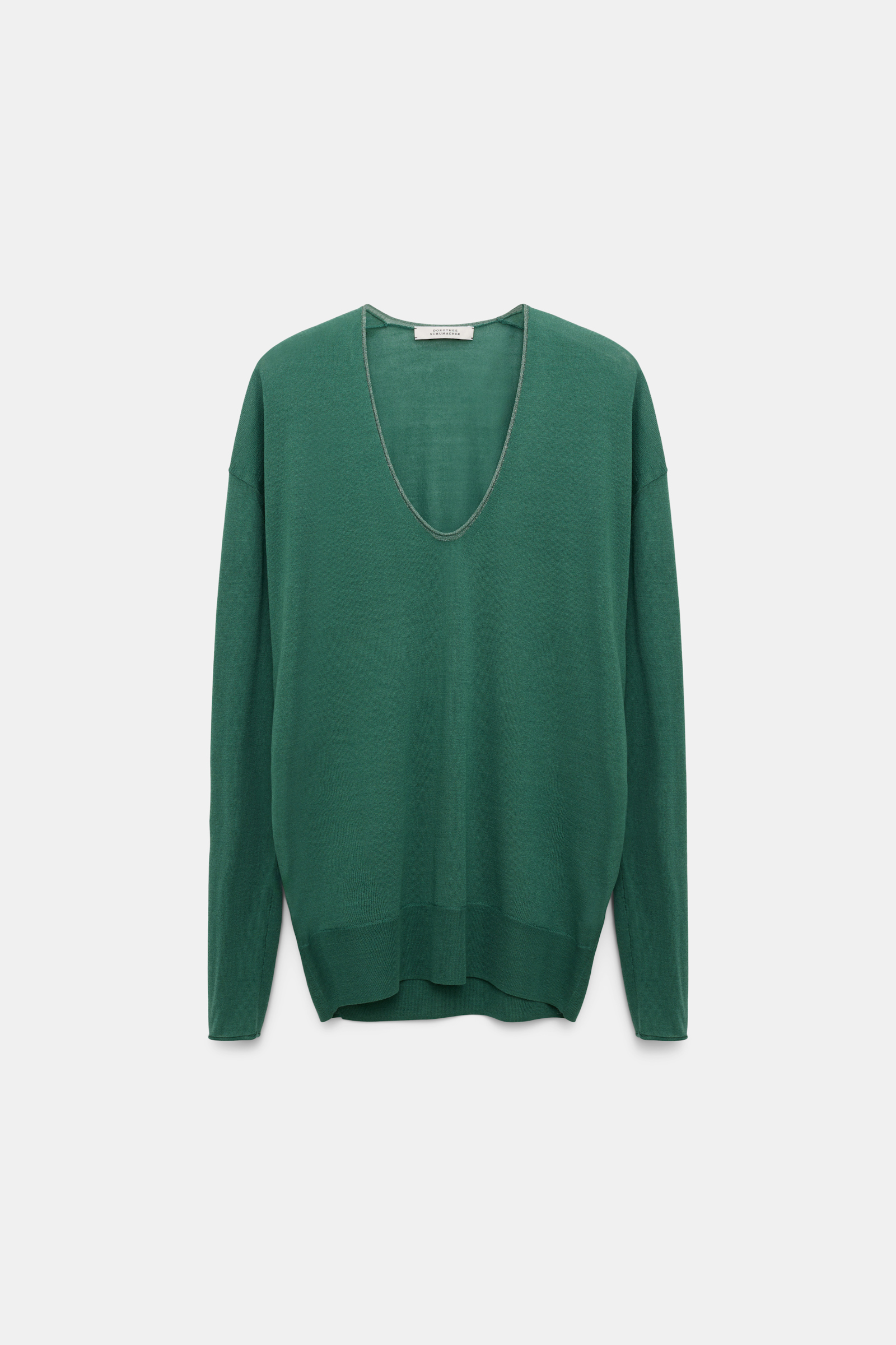 Dorothee Schumacher Deep U-neck pullover jade
