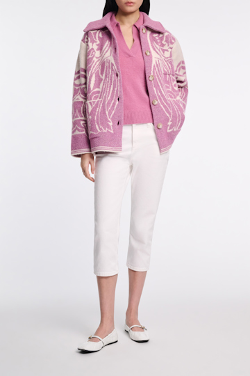 Dorothee Schumacher Floral jacquard jacket lilac white