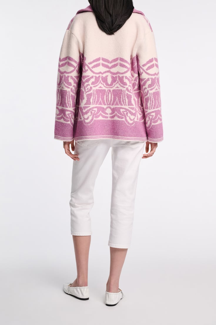 Dorothee Schumacher Jacke mit floralem Allover-Jacquard lilac white
