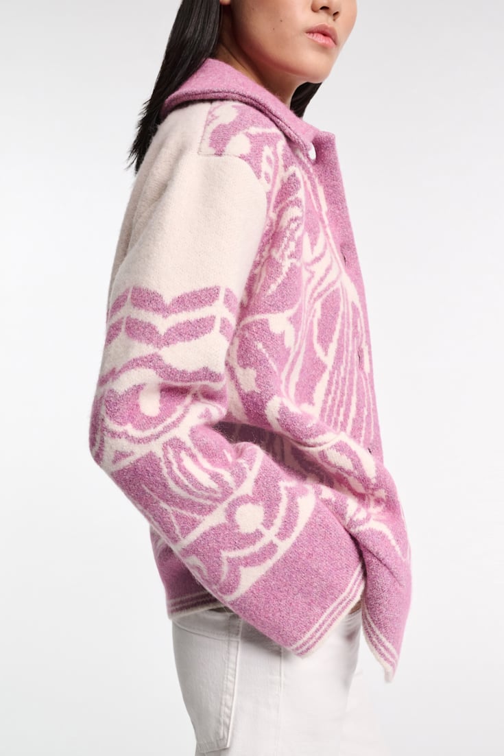 Dorothee Schumacher Jacke mit floralem Allover-Jacquard lilac white