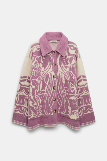 Dorothee Schumacher Floral jacquard jacket lilac white