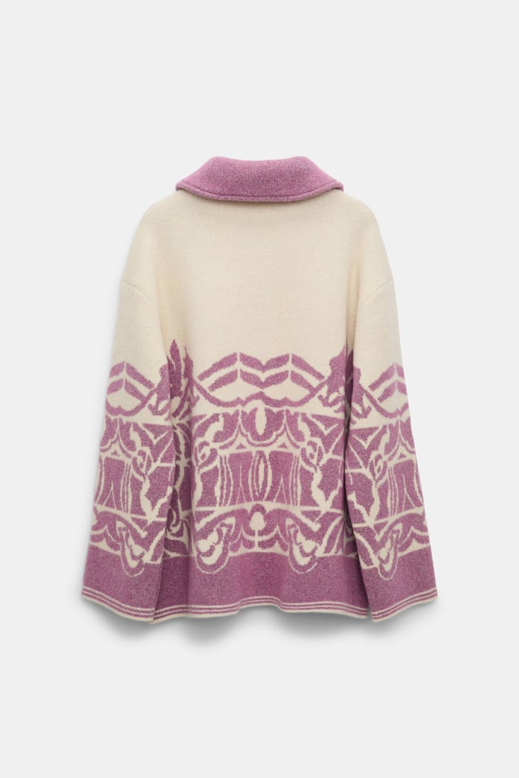 Dorothee Schumacher Jacke mit floralem Allover-Jacquard lilac white