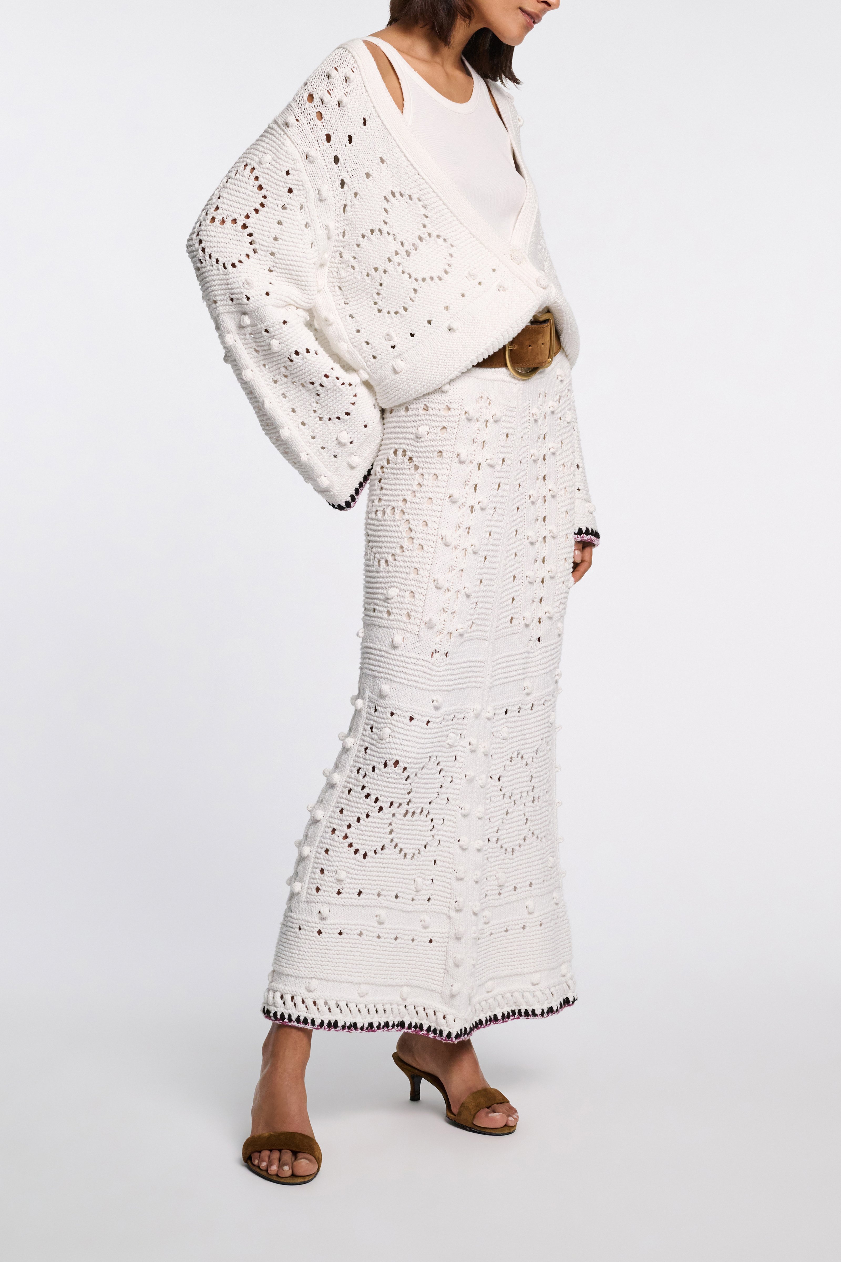 Dorothee Schumacher V-neck cardigan with crochet